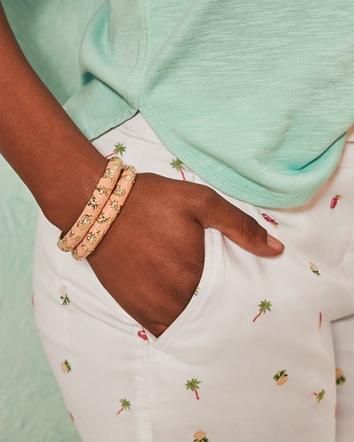Sandy Shores Pineapple Enamel Bangle