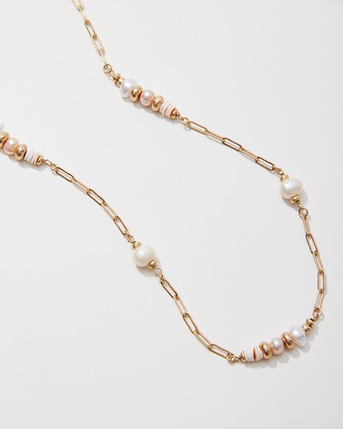 Sandy Shores Pearl Station Necklace