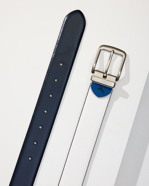 Big and Tall Two-Tone Leather Belt