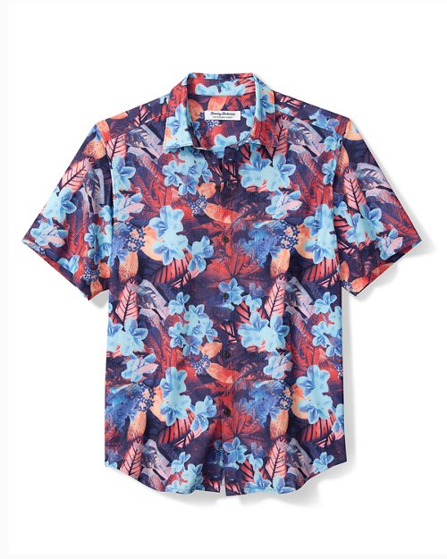 Big and Tall Bahama Coast Techno Flora IslandZone Camp Shirt