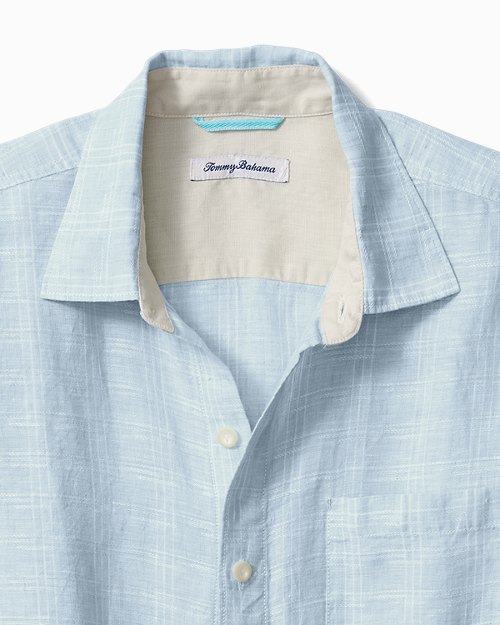 Big and Tall Ventana Plaid Linen Shirt