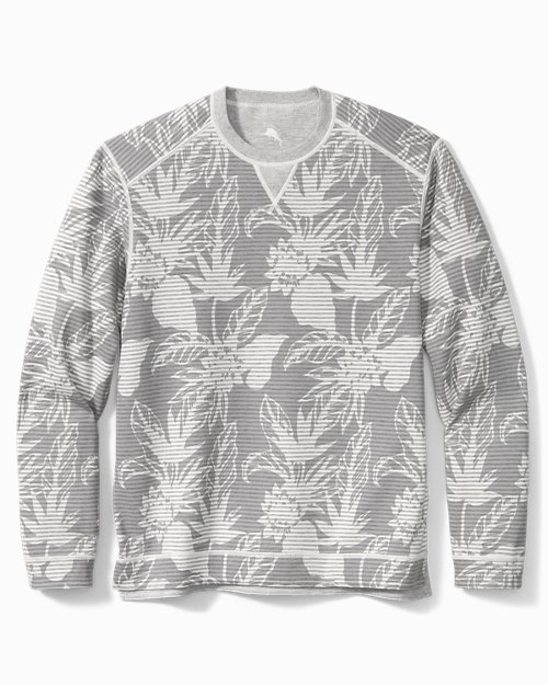 Big and Tall Costa Flora Reversible Crewneck Sweatshirt
