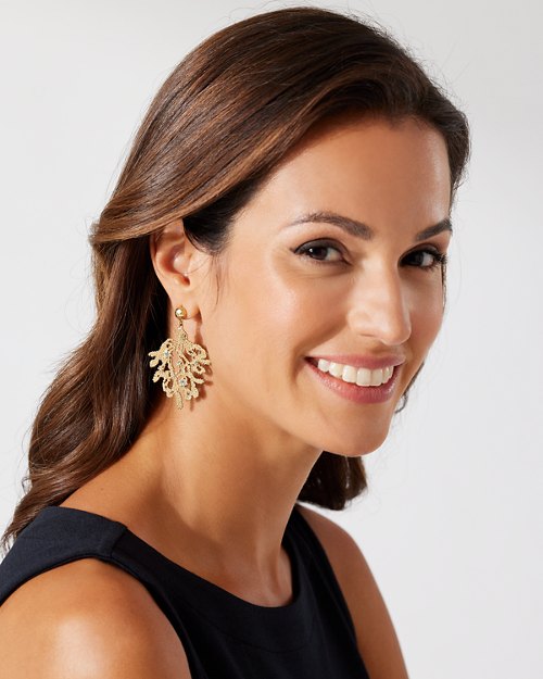 Coral Drop Earrings