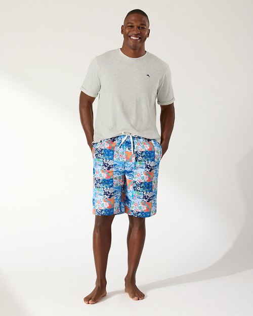 Big and Tall Woven Pajama Short Set