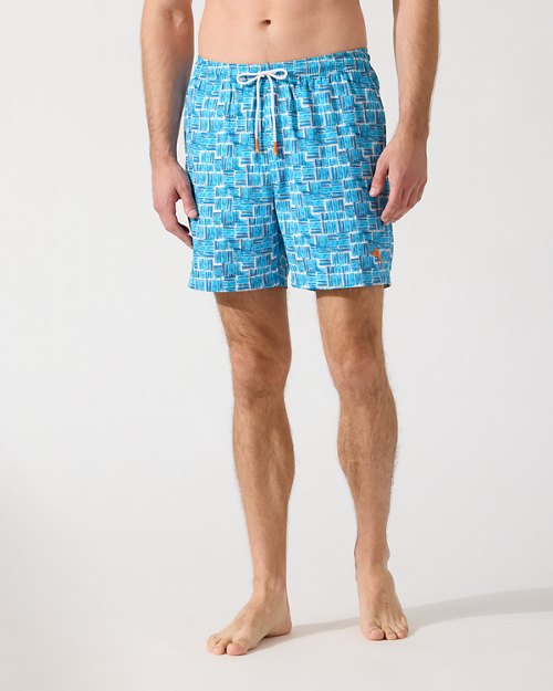 Big and Tall Naples Jetty Geo Swim Trunks