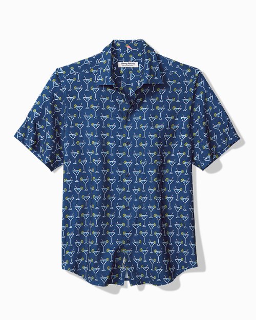 Big and Tall Bahama Coast Midnight Martini IslandZone Camp Shirt