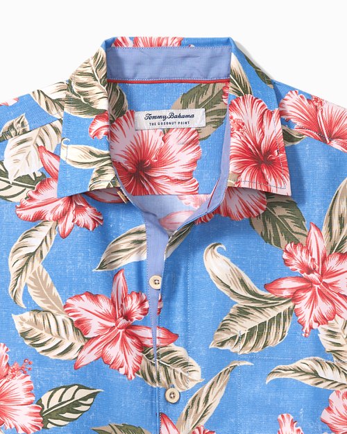 Big and Tall Coconut Point Hibiscus Cay IslandZone Camp Shirt