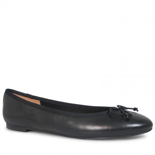 Wittner Collies Black Leather Ballet Flat