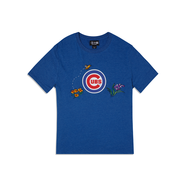 Chicago Cubs Watercolor Floral T-Shirt