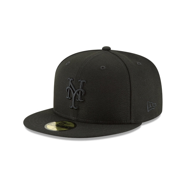 New York Mets Blackout Basic 59FIFTY Fitted
