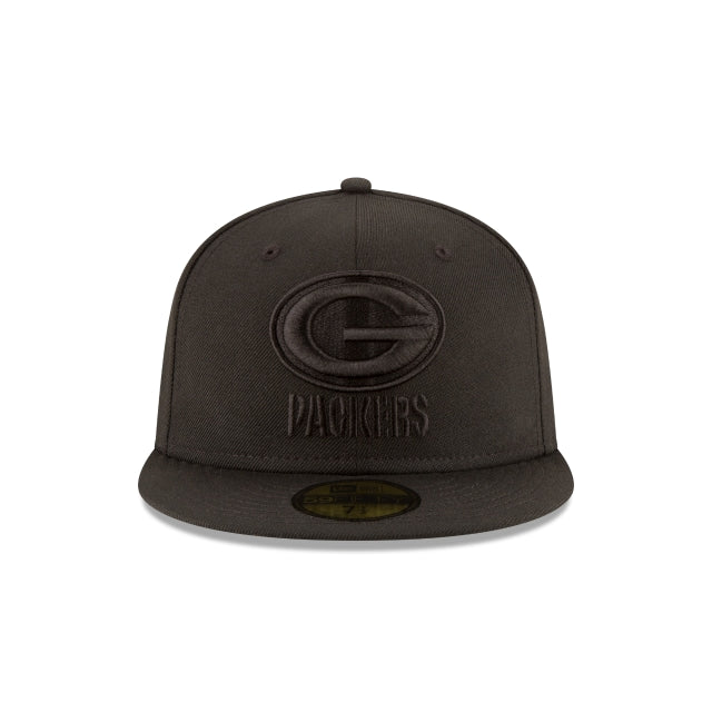 Green Bay Packers Black On Black 59FIFTY Fitted