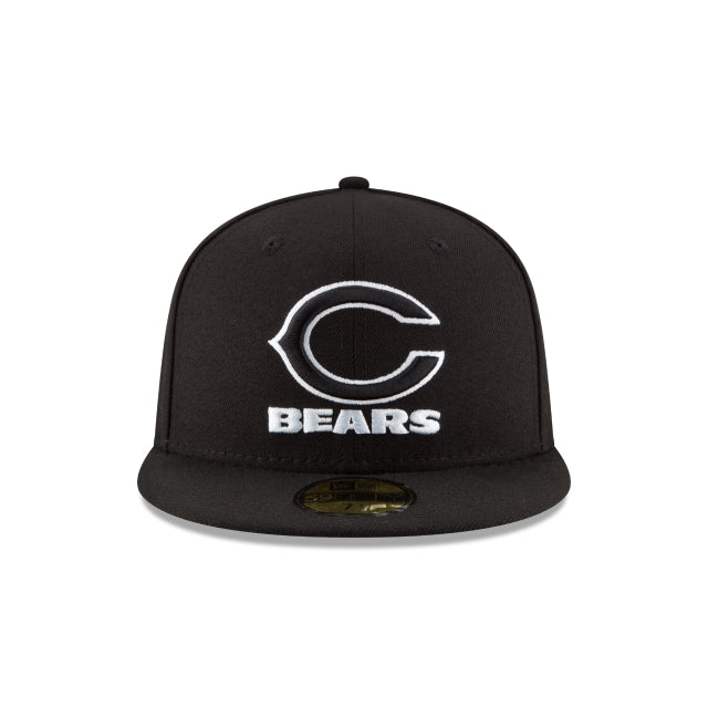 Chicago Bears Black \u0026 White 59FIFTY Fitted