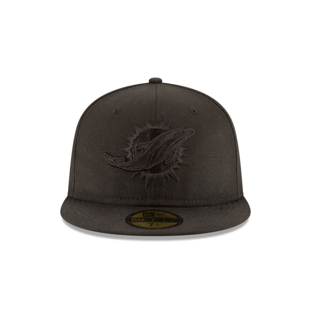 Miami Dolphins Black On Black 59FIFTY Fitted