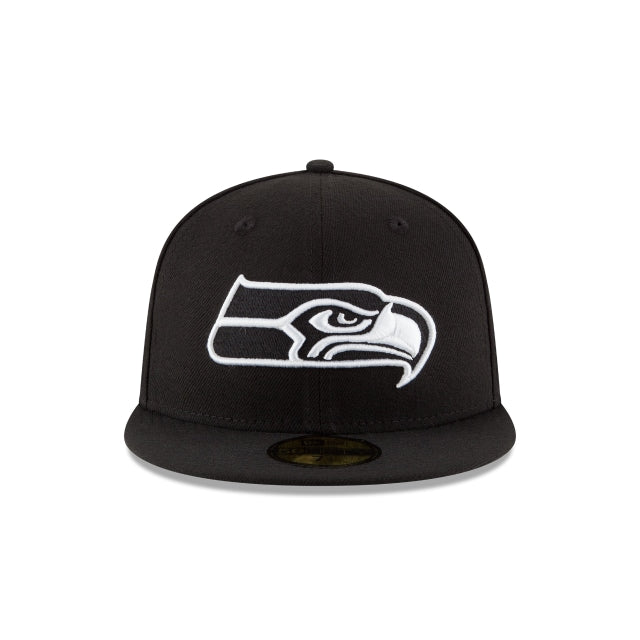 Seattle Seahawks Black \u0026 White 59FIFTY Fitted