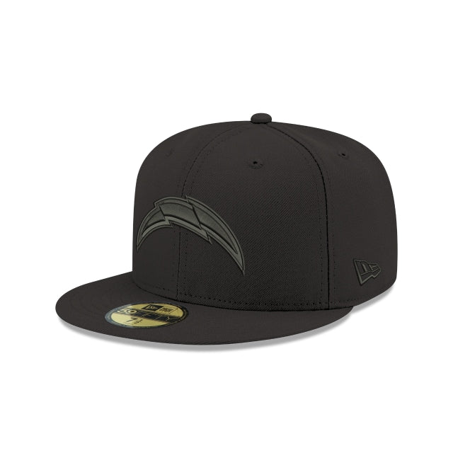 Los Angeles Chargers Black On Black 59FIFTY Fitted