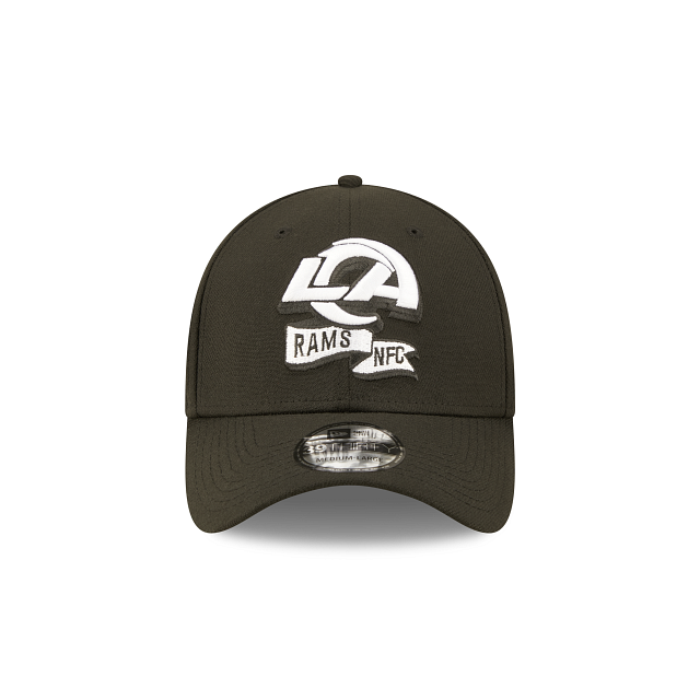 Los Angeles Rams 2022 Sideline Black 39THIRTY Stretch Fit