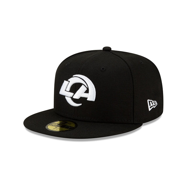 Los Angeles Rams Black and White 59FIFTY Fitted