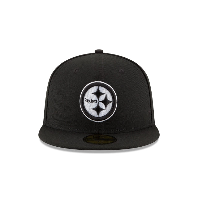 Pittsburgh Steelers Black \u0026 White 59FIFTY Fitted