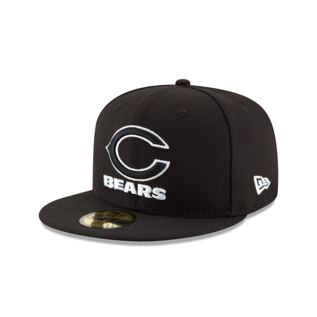 Chicago Bears Black \u0026 White 59FIFTY Fitted