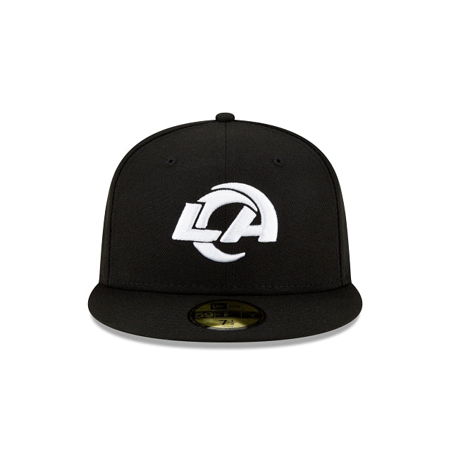 Los Angeles Rams Black and White 59FIFTY Fitted