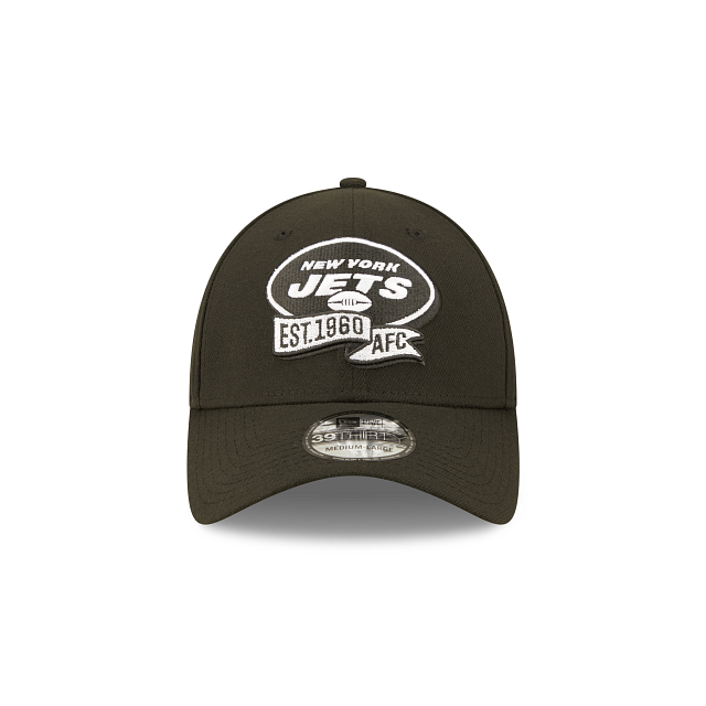 New York Jets 2022 Sideline Black 39THIRTY Stretch Fit