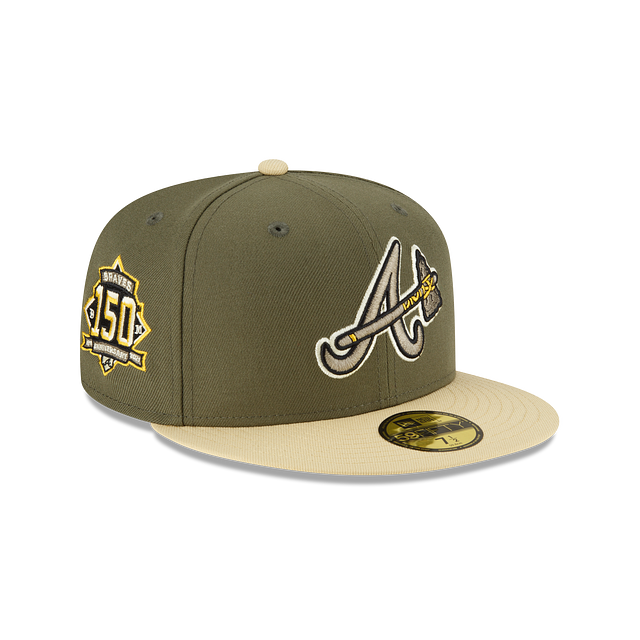 Just Caps Ivory Visor Atlanta Braves 59FIFTY Fitted