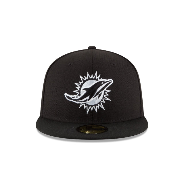 Miami Dolphins Black \u0026 White 59FIFTY Fitted