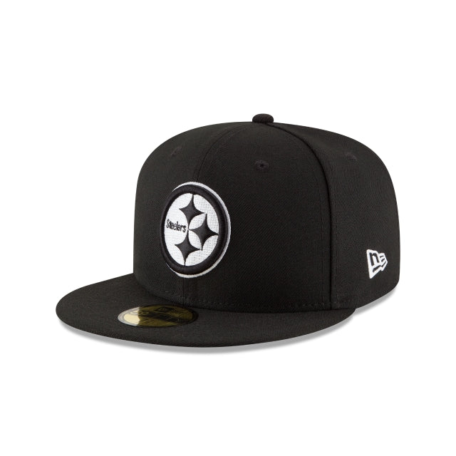 Pittsburgh Steelers Black \u0026 White 59FIFTY Fitted