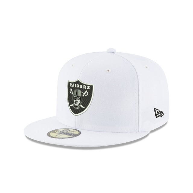 Las Vegas Raiders White 59FIFTY Fitted
