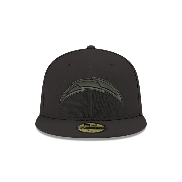 Los Angeles Chargers Black On Black 59FIFTY Fitted