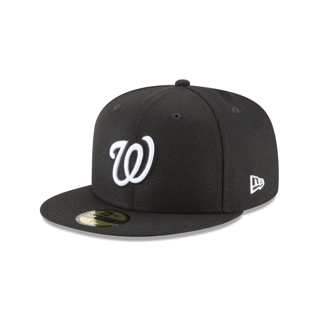 Washington Nationals Black and White Basic 59FIFTY Fitted