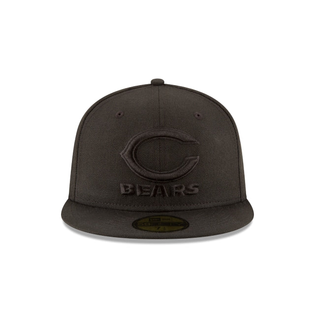 Chicago Bears Black On Black 59FIFTY Fitted