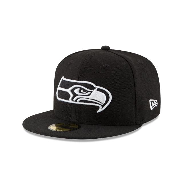 Seattle Seahawks Black \u0026 White 59FIFTY Fitted