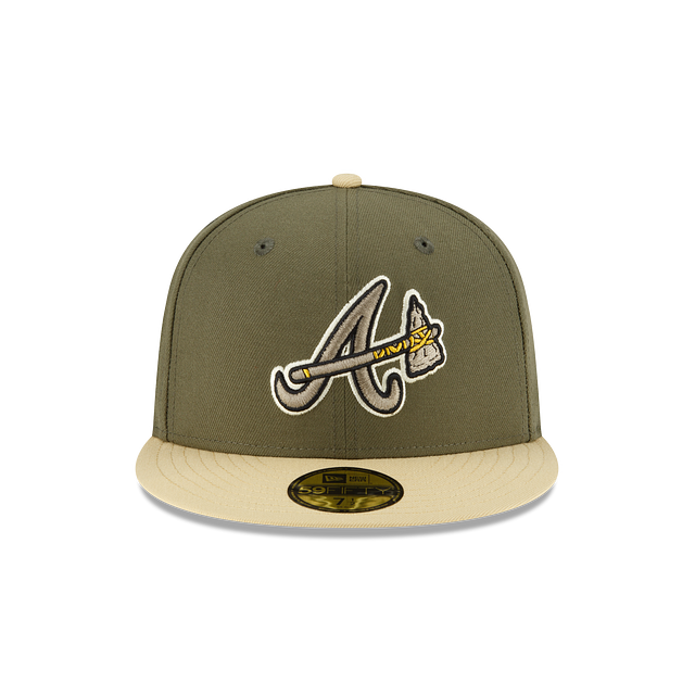 Just Caps Ivory Visor Atlanta Braves 59FIFTY Fitted