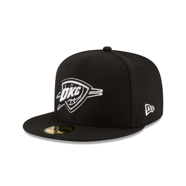 Oklahoma City Thunder Black \u0026 White 59FIFTY Fitted