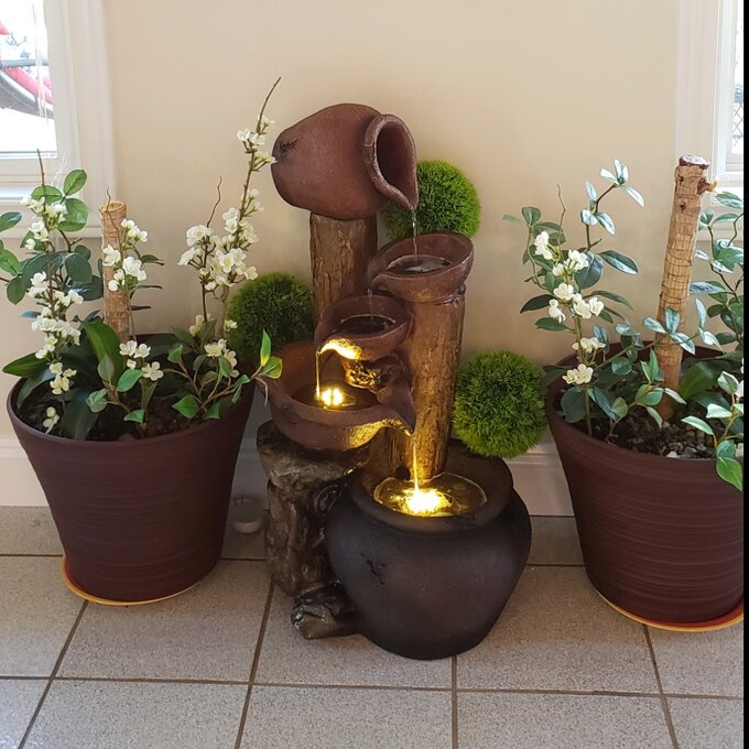 Fiberglass Fountain with Light