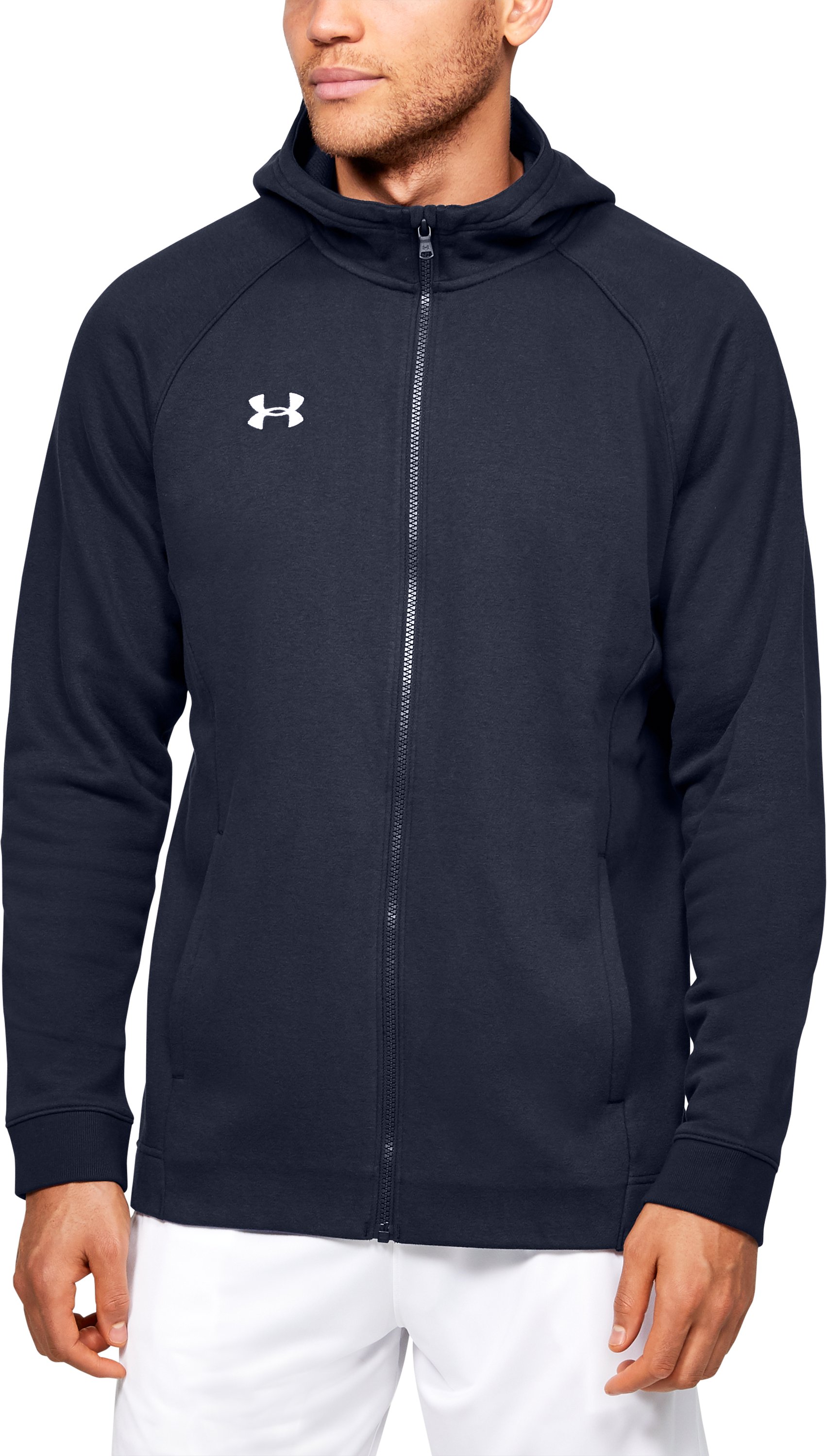 Men's UA Hustle Fleece Full Zip Hoodie