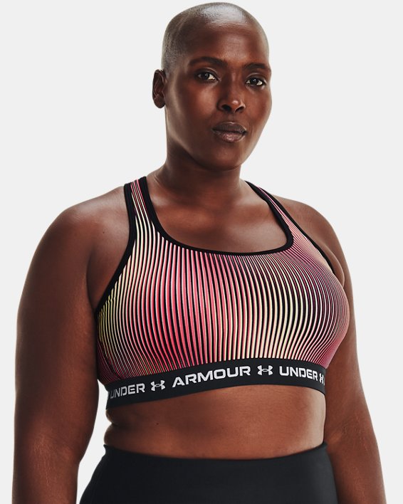 Women's Armour® Mid Crossback Print Sports Bra