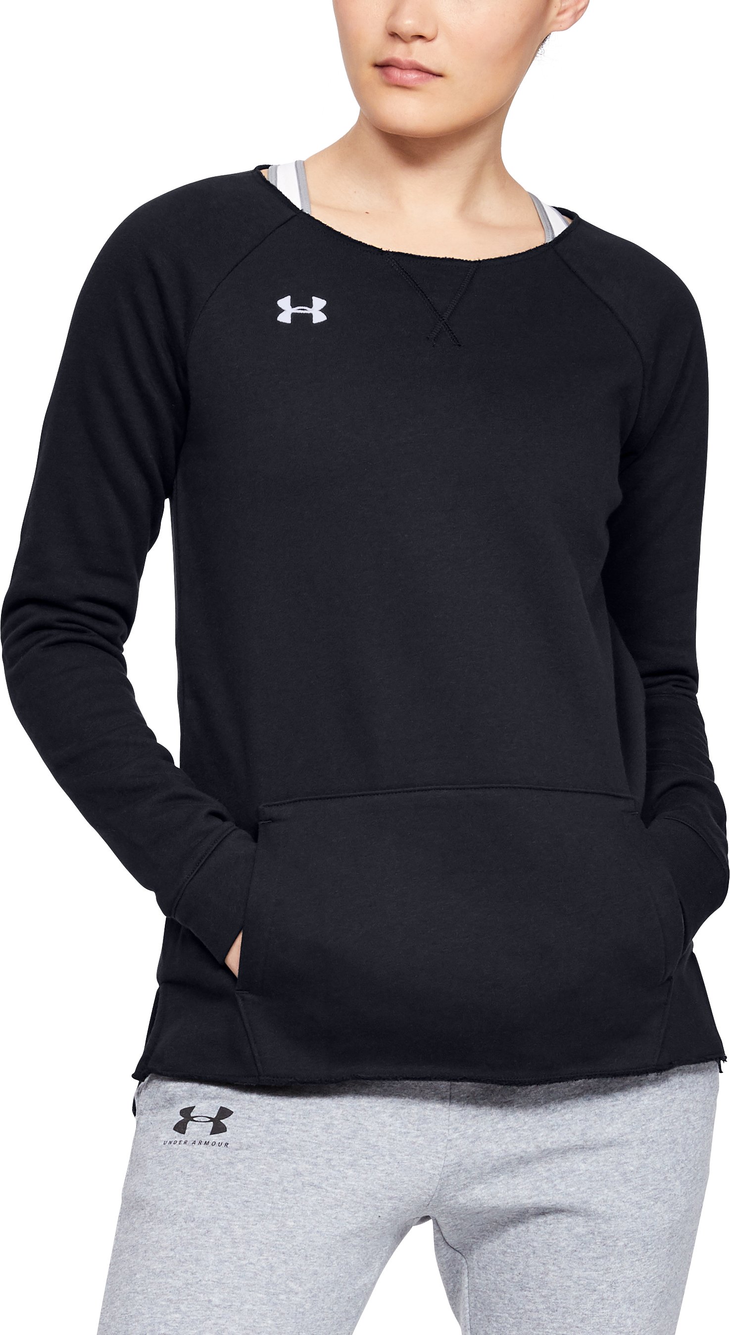 Women's UA Hustle Fleece Crew