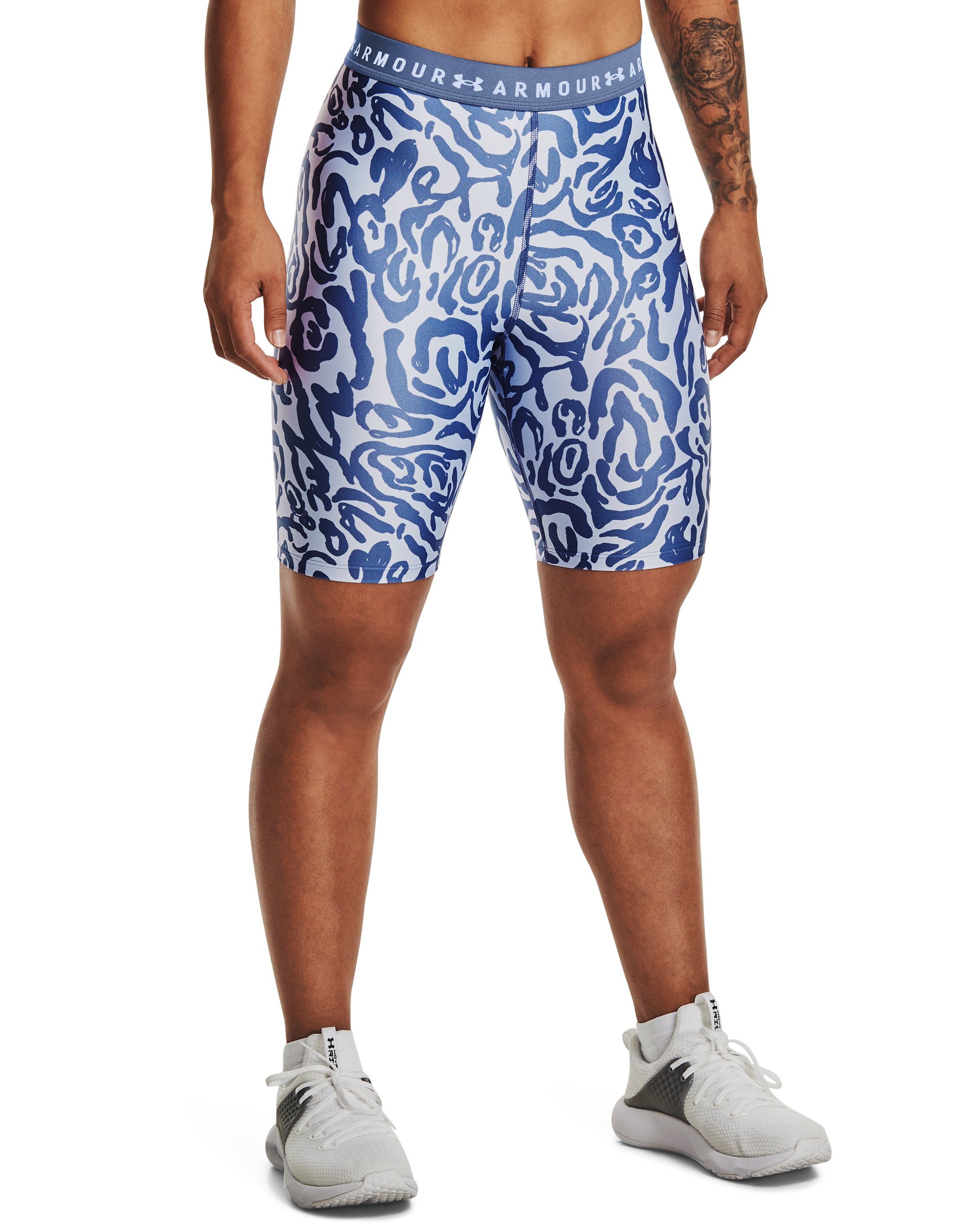 Women's HeatGear® Armour Printed Bike Shorts