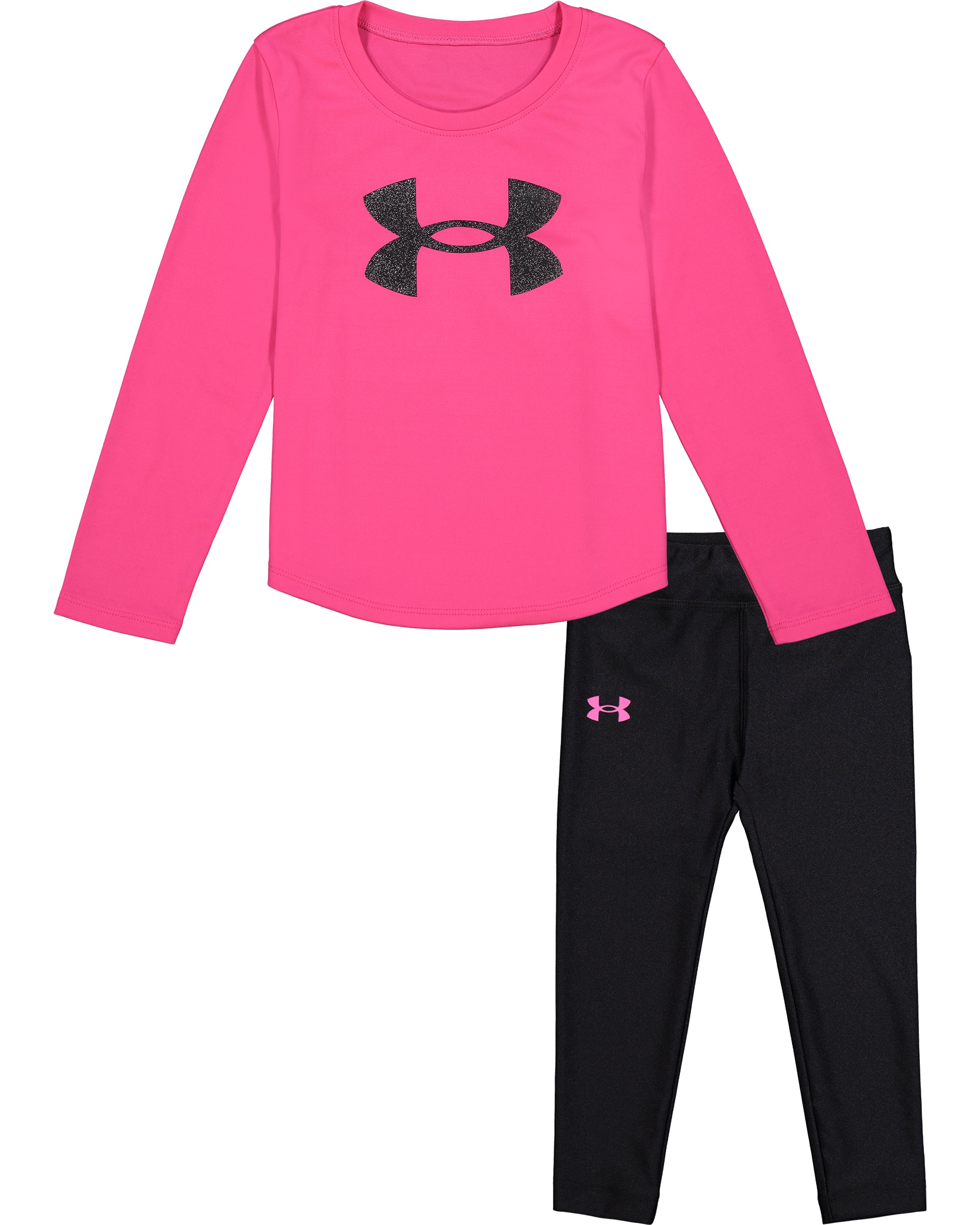 Girls' Pre-School UA Big Logo Shiny Leggings Set