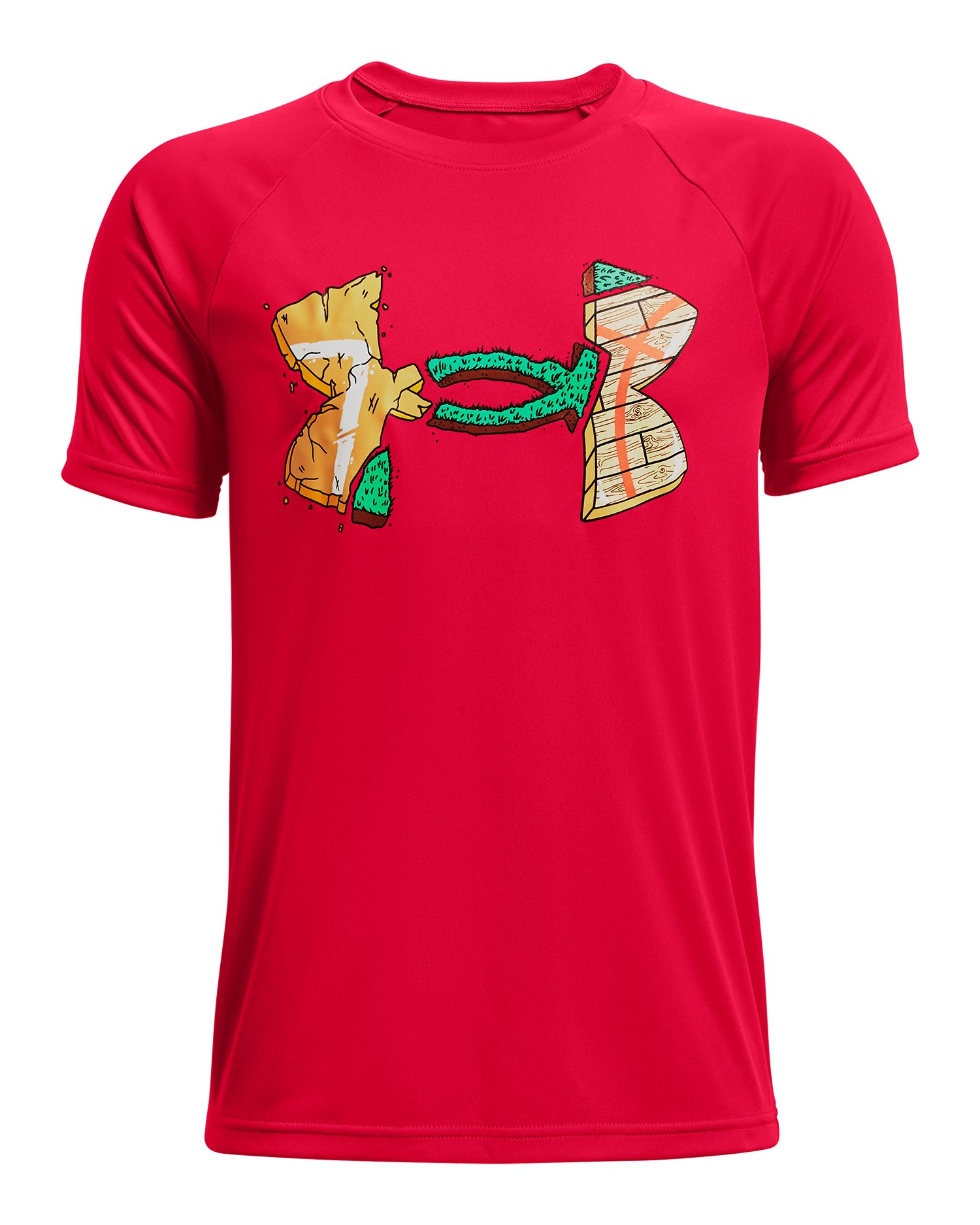 Boys' UA Tech™ Logo Sport Fill Short Sleeve