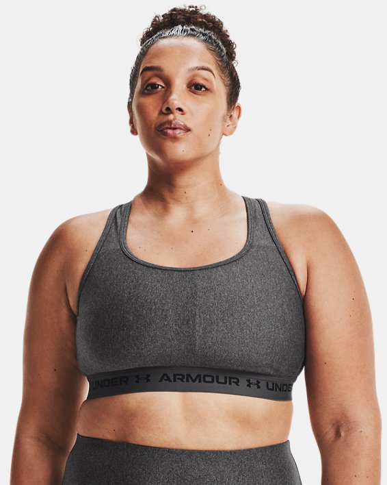 Women's Armour® Mid Crossback Heather Sports Bra