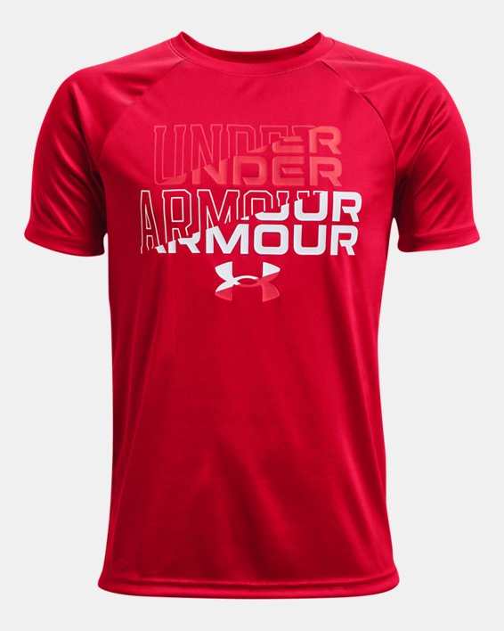Boys' UA Tech™ Wordmark Logo Short Sleeve