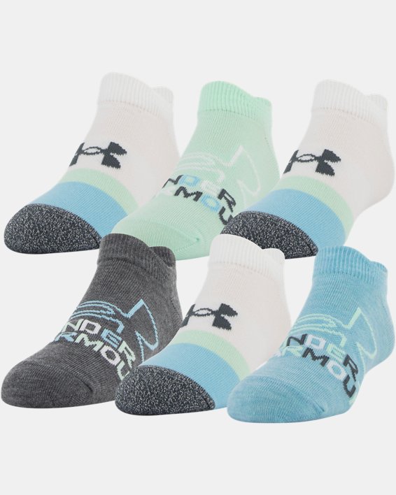 Girls' UA Essential No Show – 6-Pack