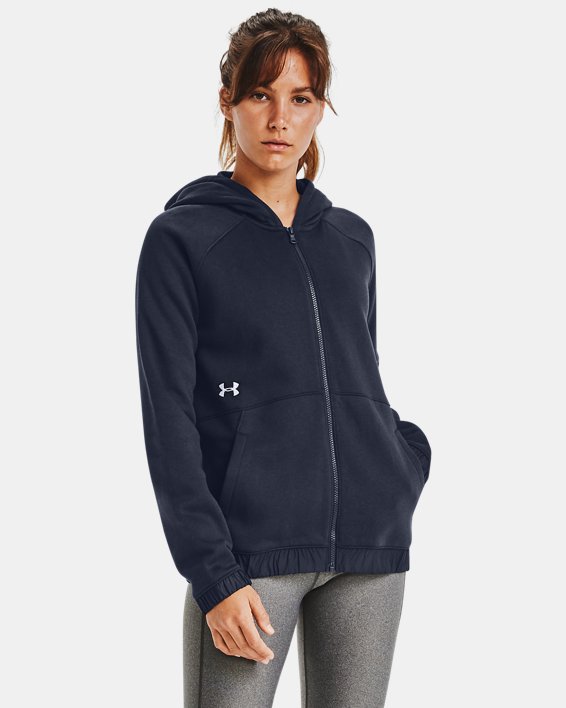 Women's UA Hustle Fleece Full Zip Hoodie