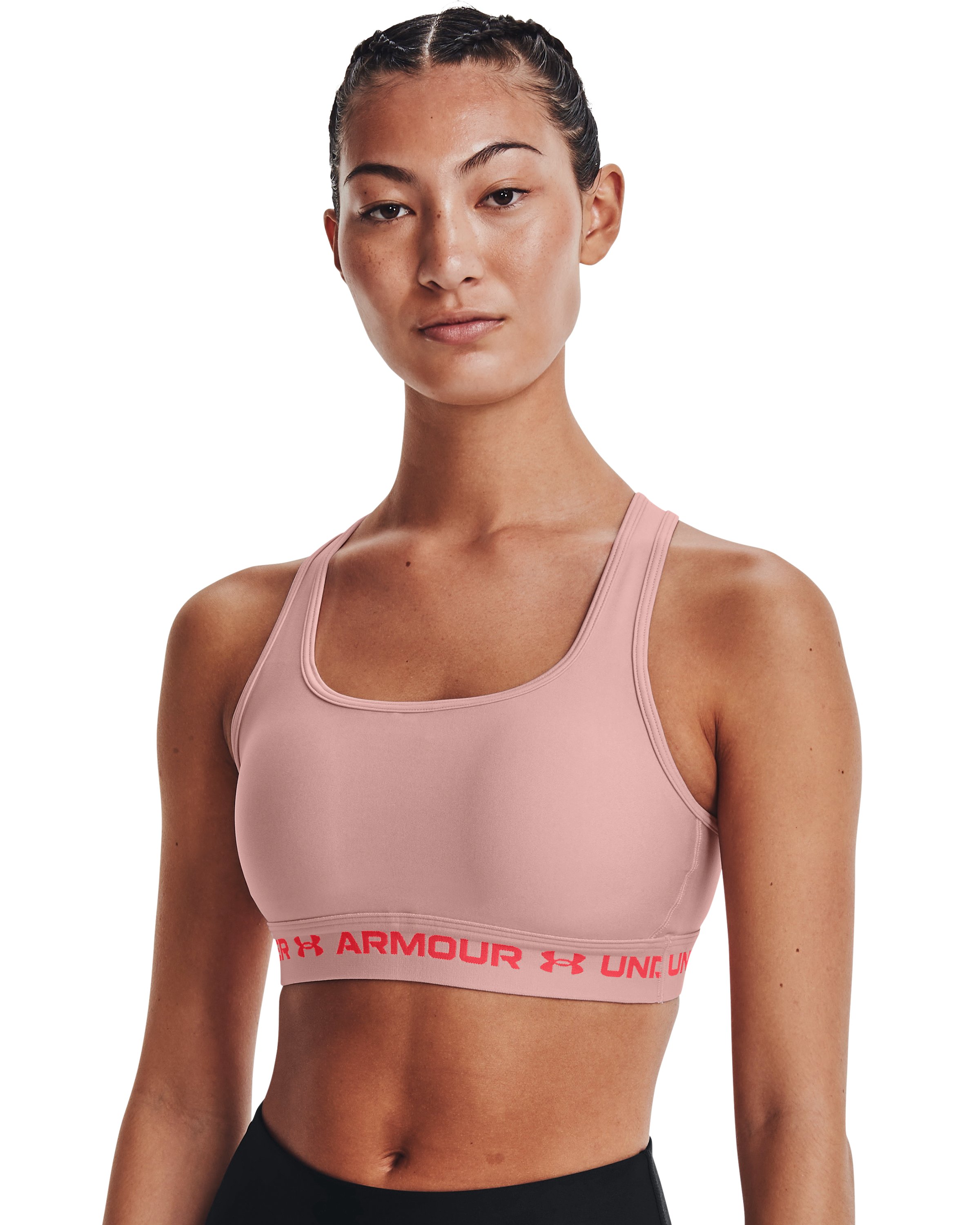 Women's Armour® Mid Crossback Heather Sports Bra