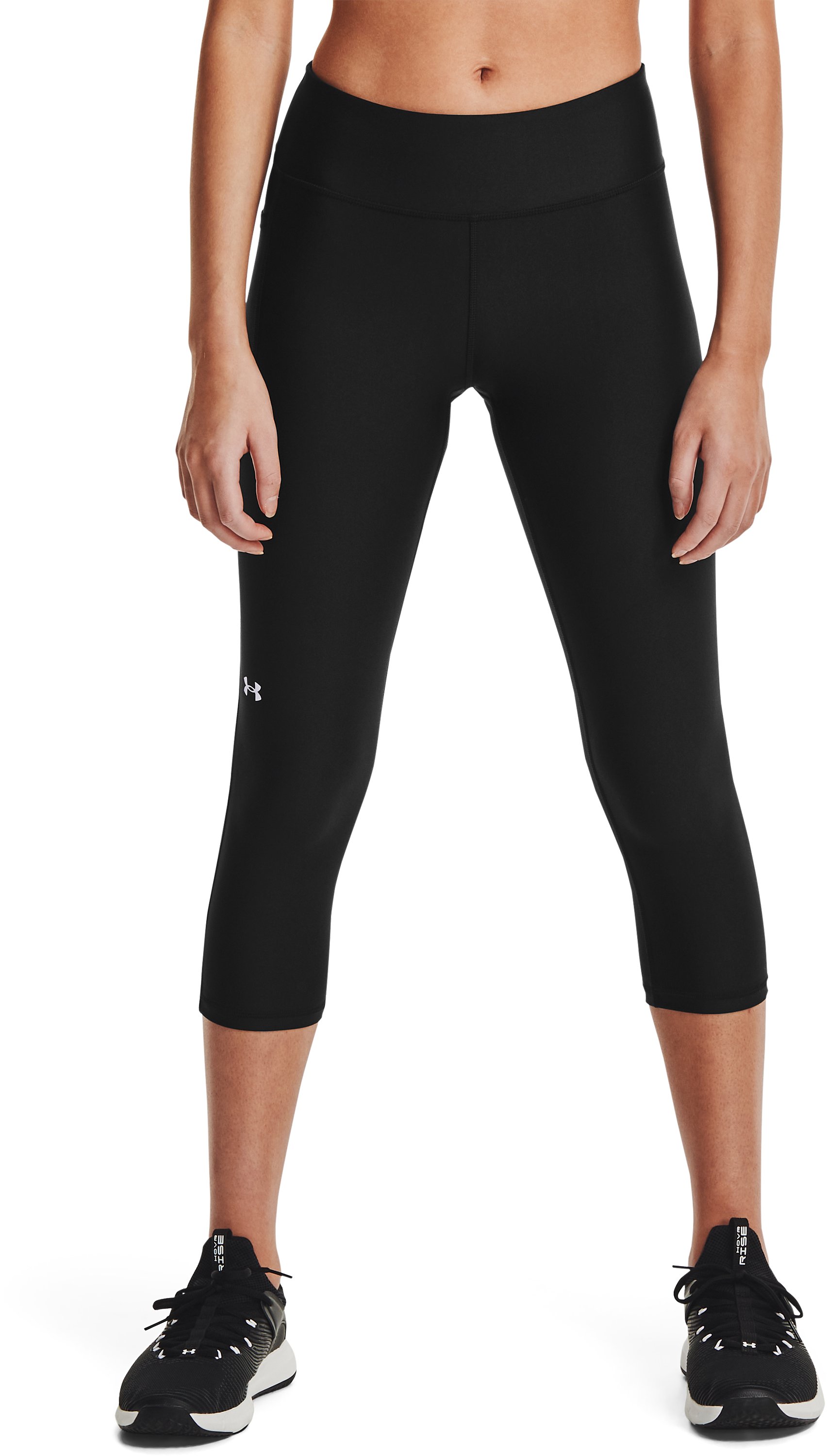 Women's HeatGear® Armour No-Slip Waistband Mid-Rise Capris