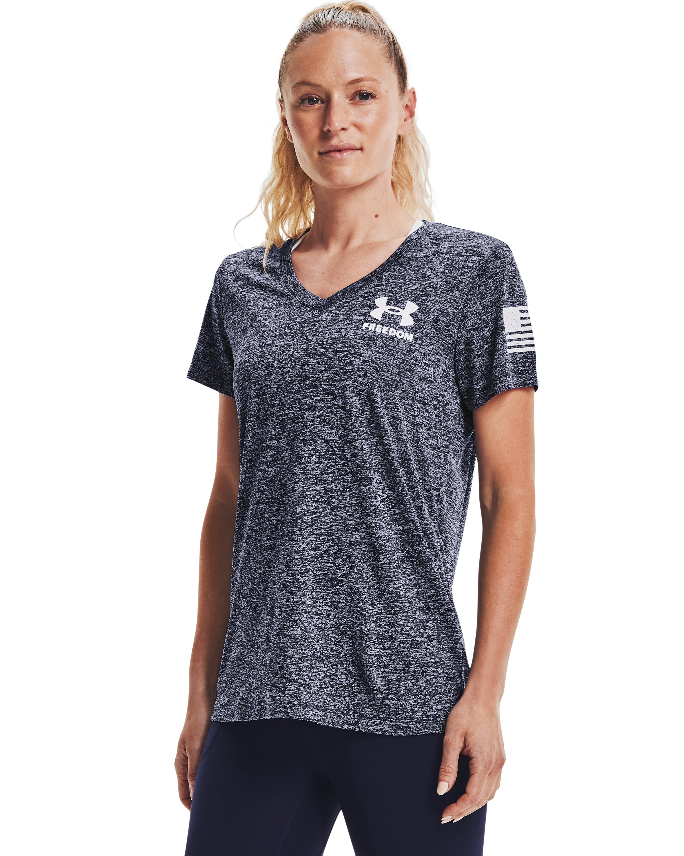 Women's UA Tech™ Freedom Short Sleeve V-Neck