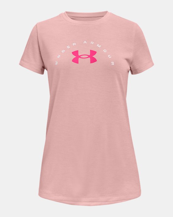 Girls' UA Tech™ Twist Arch Big Logo Short Sleeve